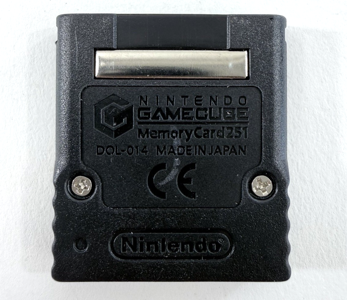 Nintendo GameCube Black Memory Card 251 DOL-104 - Tested and Working
