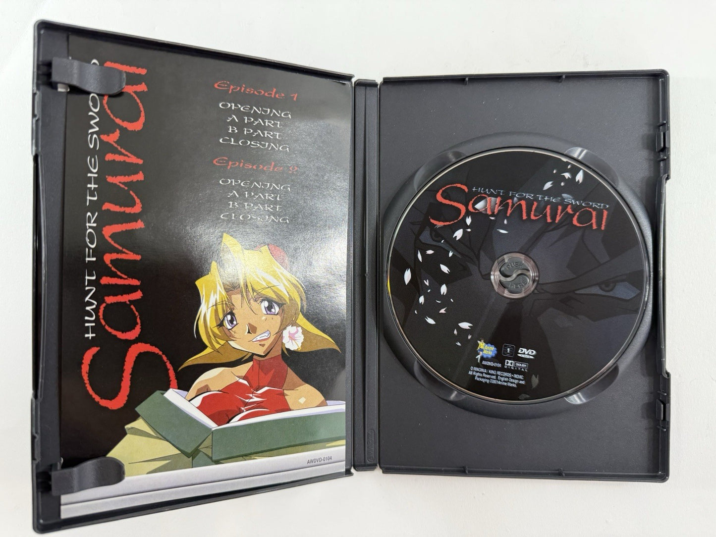 Samurai: Hunt for the Sword (DVD, 2001) Anime Works - Tested and Working