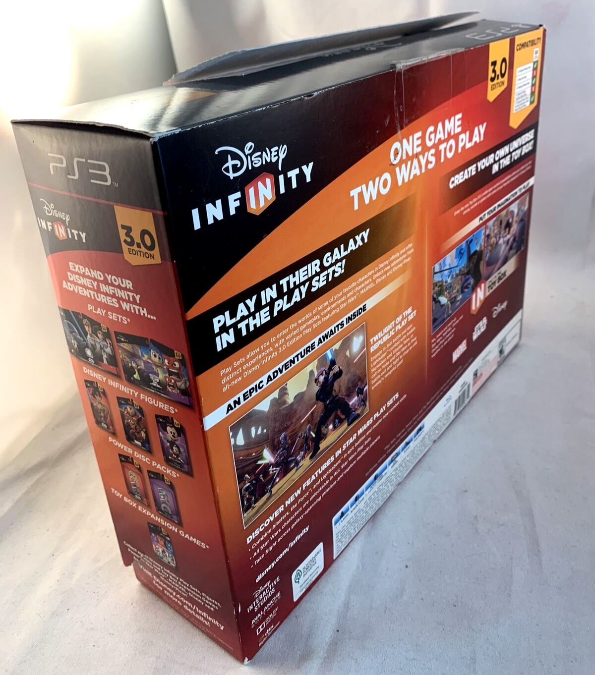Star Wars Disney Infinity 3.0 Edition Game Starter Pack PS3  New- Damaged Box