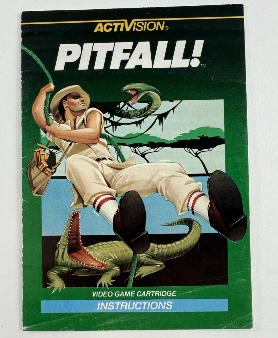 Pitfall (Intellivision, 1982) Game Box Manual Overlays - Tested And Working