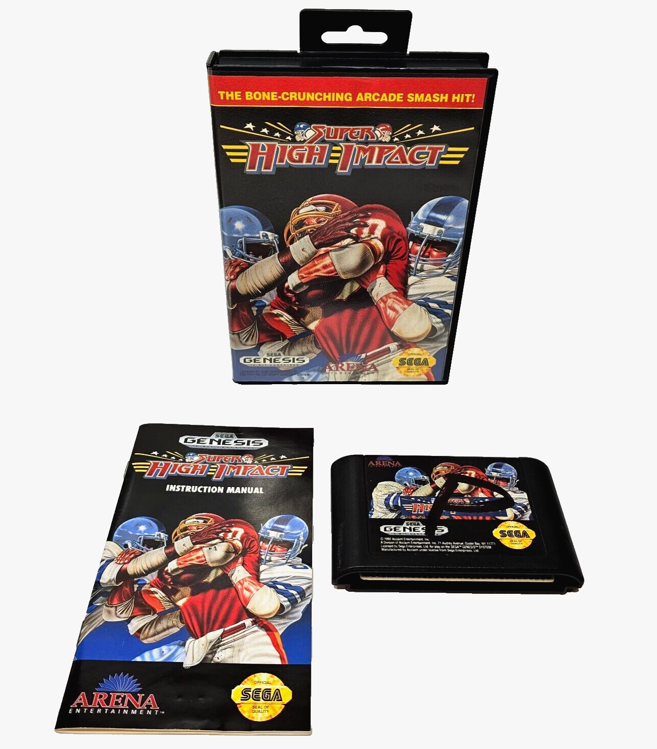 Super High Impact (Sega Genesis, 1992)  Complete in Box CIB TESTED