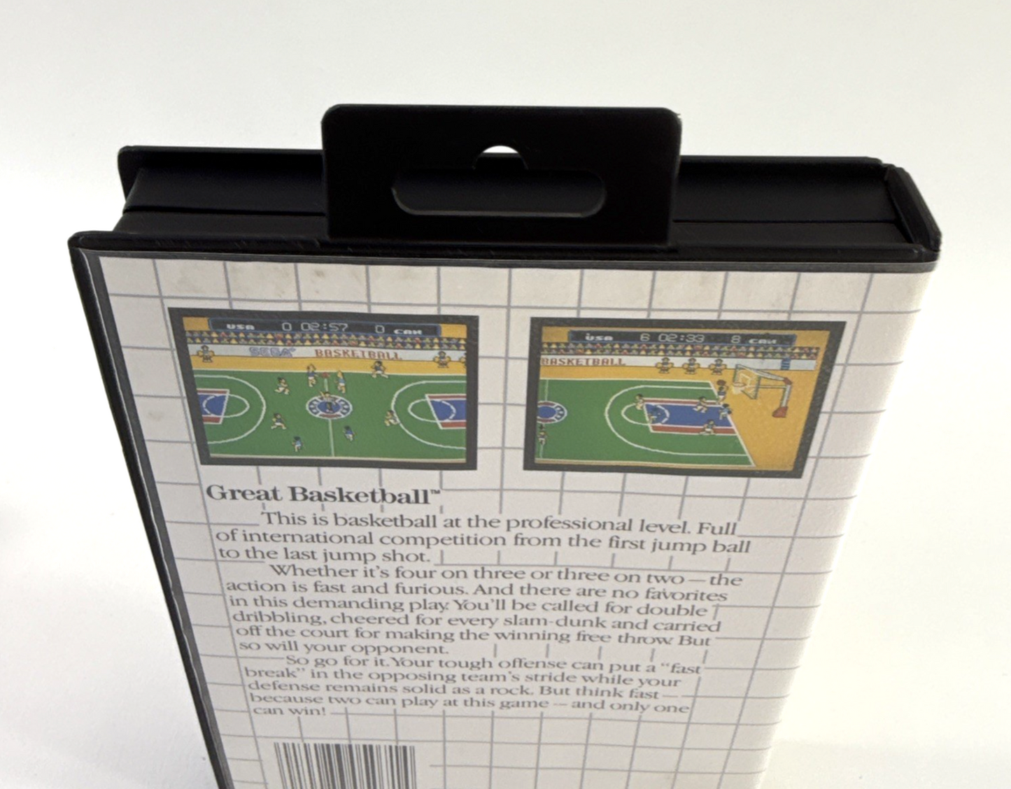 Great Baskeball (Sega Master System, 1987) Game Case Manual - Tested and Working