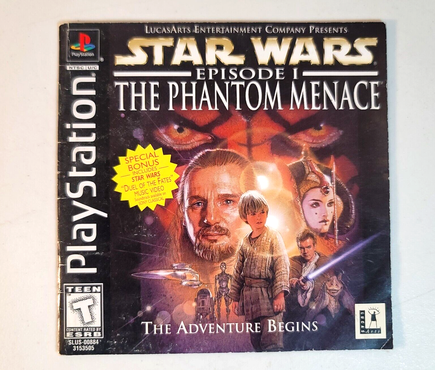 Star Wars: Episode I The Phantom Menace (PlayStation 1, 1999) Game Manual