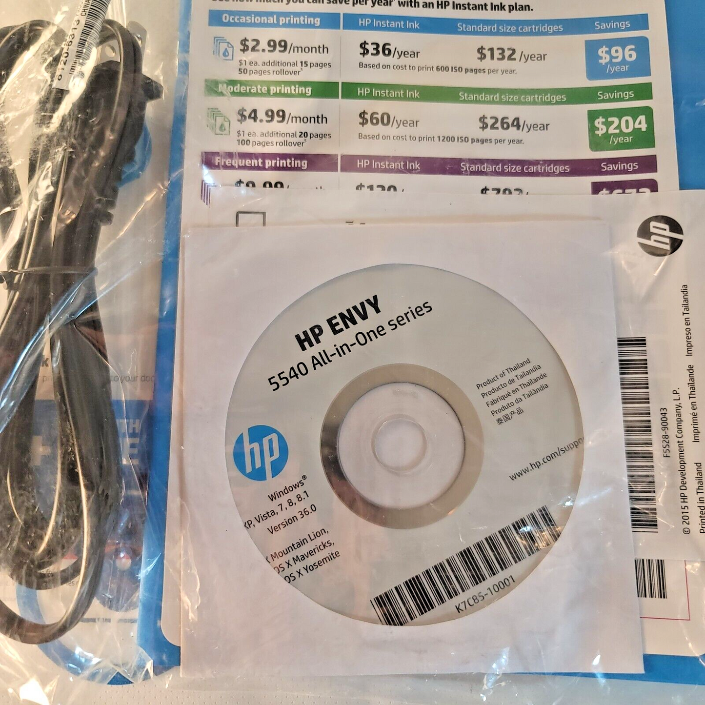 HP Envy 5544 All-in-One Wireless Social Media Snapshot Printer - New, Open Box