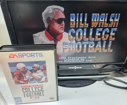Bill Walsh College Football (Sega Genesis, 1993) Game Case Manual Inserts Reg.