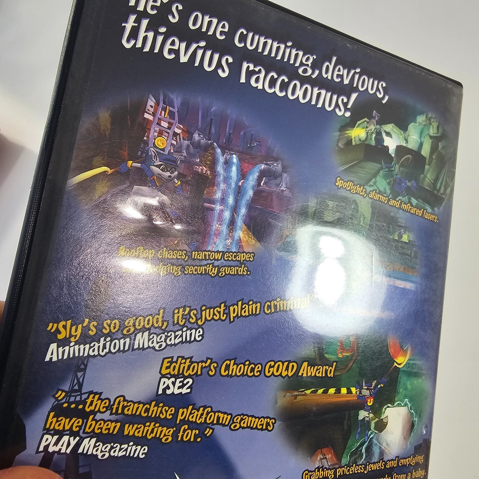 Sly Cooper And The Thievius Raccoonus (PlayStation 2, 2003) Game Case Manual Reg