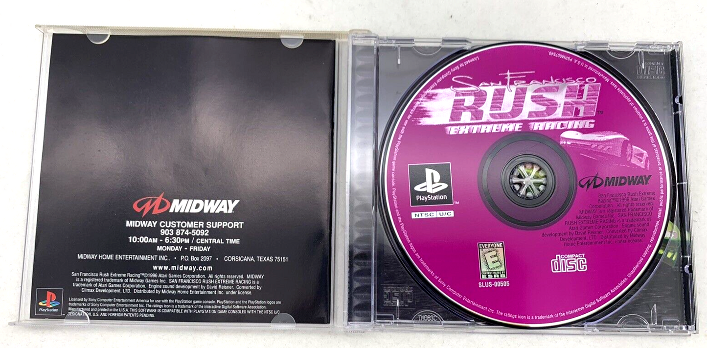 San Francisco Rush: Extreme Racing (Sony PlayStation 1, 1997) Game Case Manual