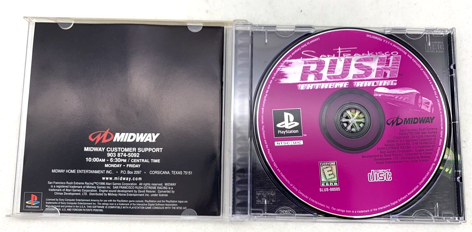 San Francisco Rush: Extreme Racing (Sony PlayStation 1, 1997) Game Case Manual