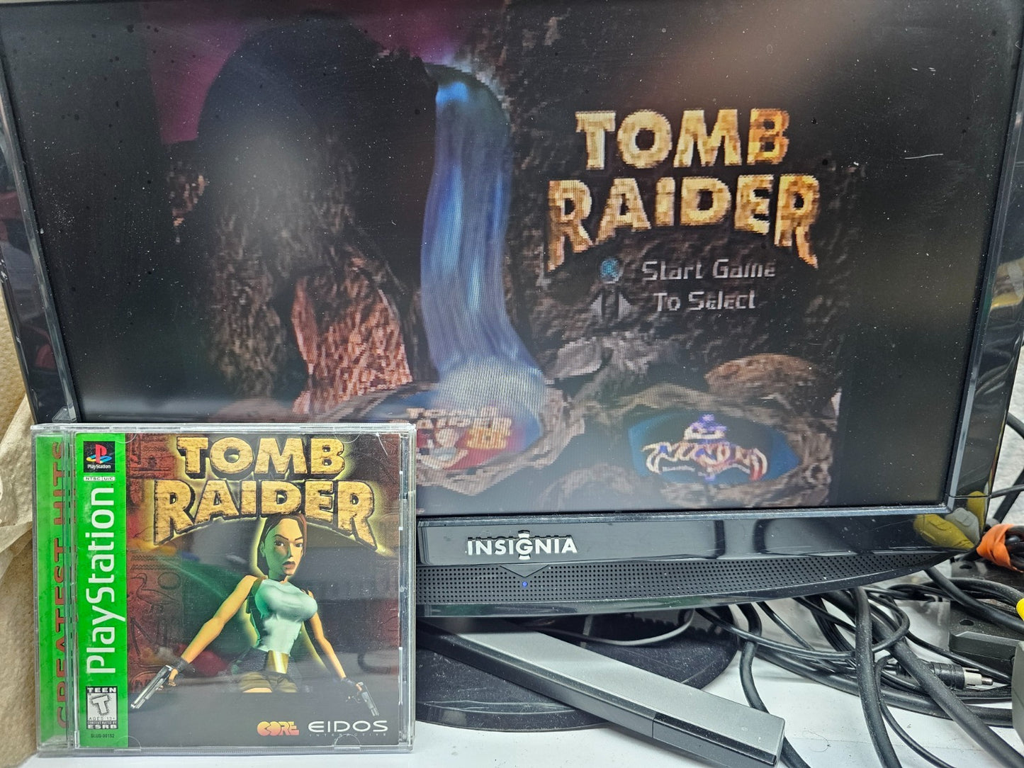 Tomb Raider (Sony PlayStation, 1996) - Game Case Manual Registration - Tested