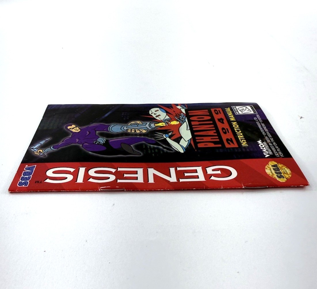 Phantom 2040 (Sega Genesis, 1995) Game, Box, Manual - Tested and Working
