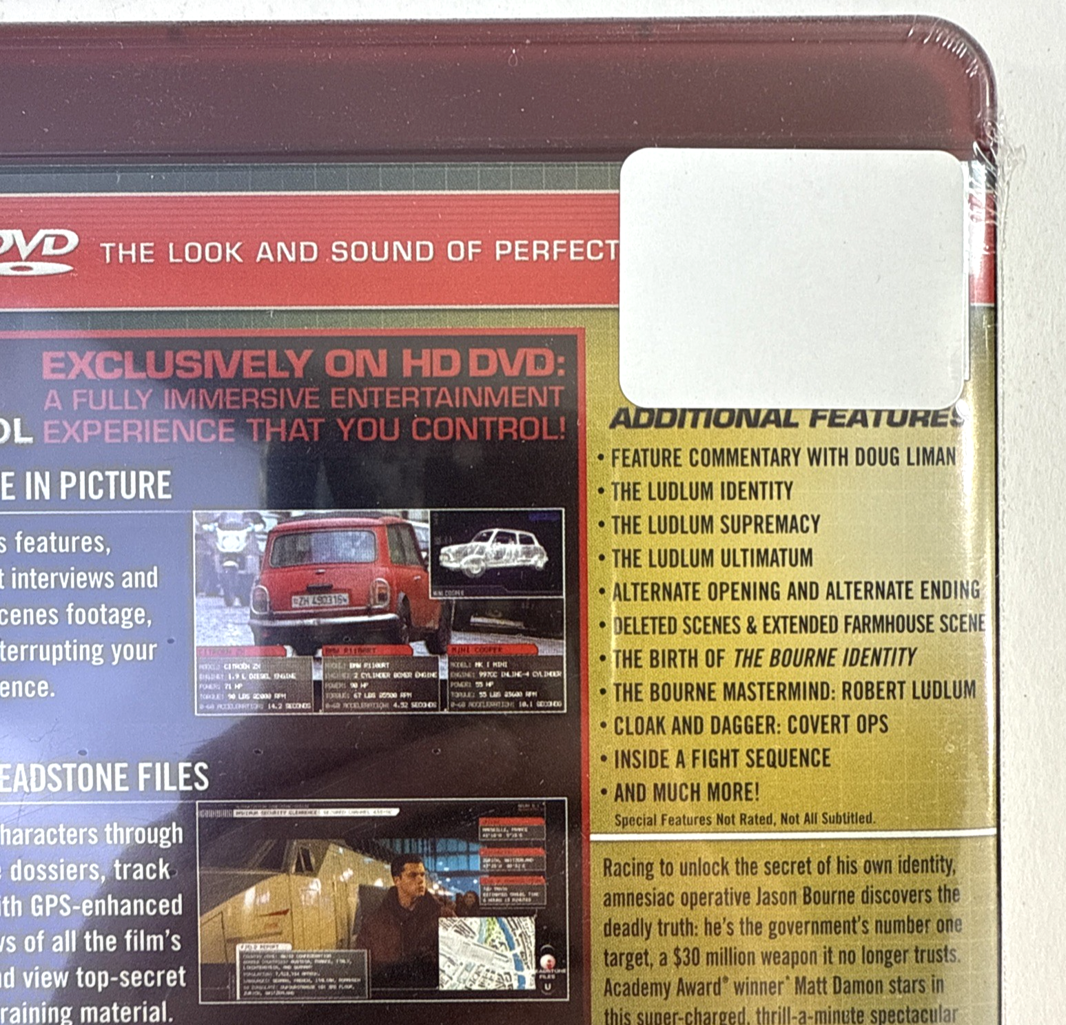 The Bourne Identity (HD-DVD, 2007) Promotional Disc - New, Factory Sealed