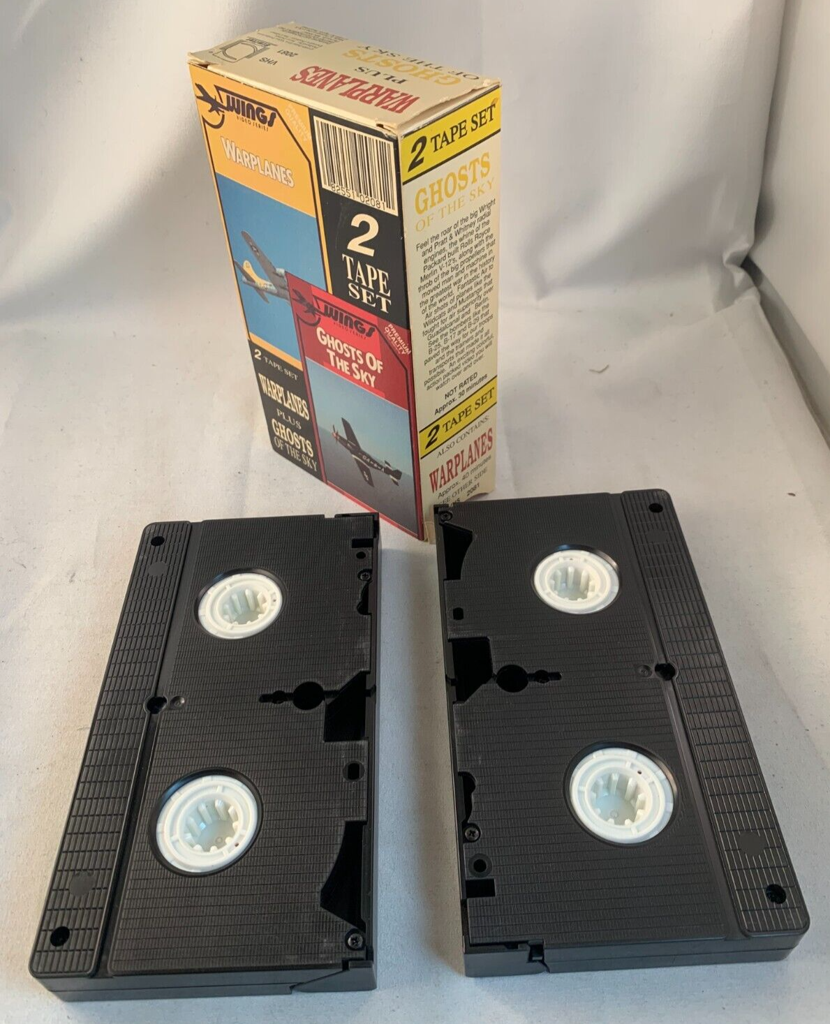 Ghosts of the Sky/Warplanes (VHS 2-Tape Set) Wings Series - Tested and Working