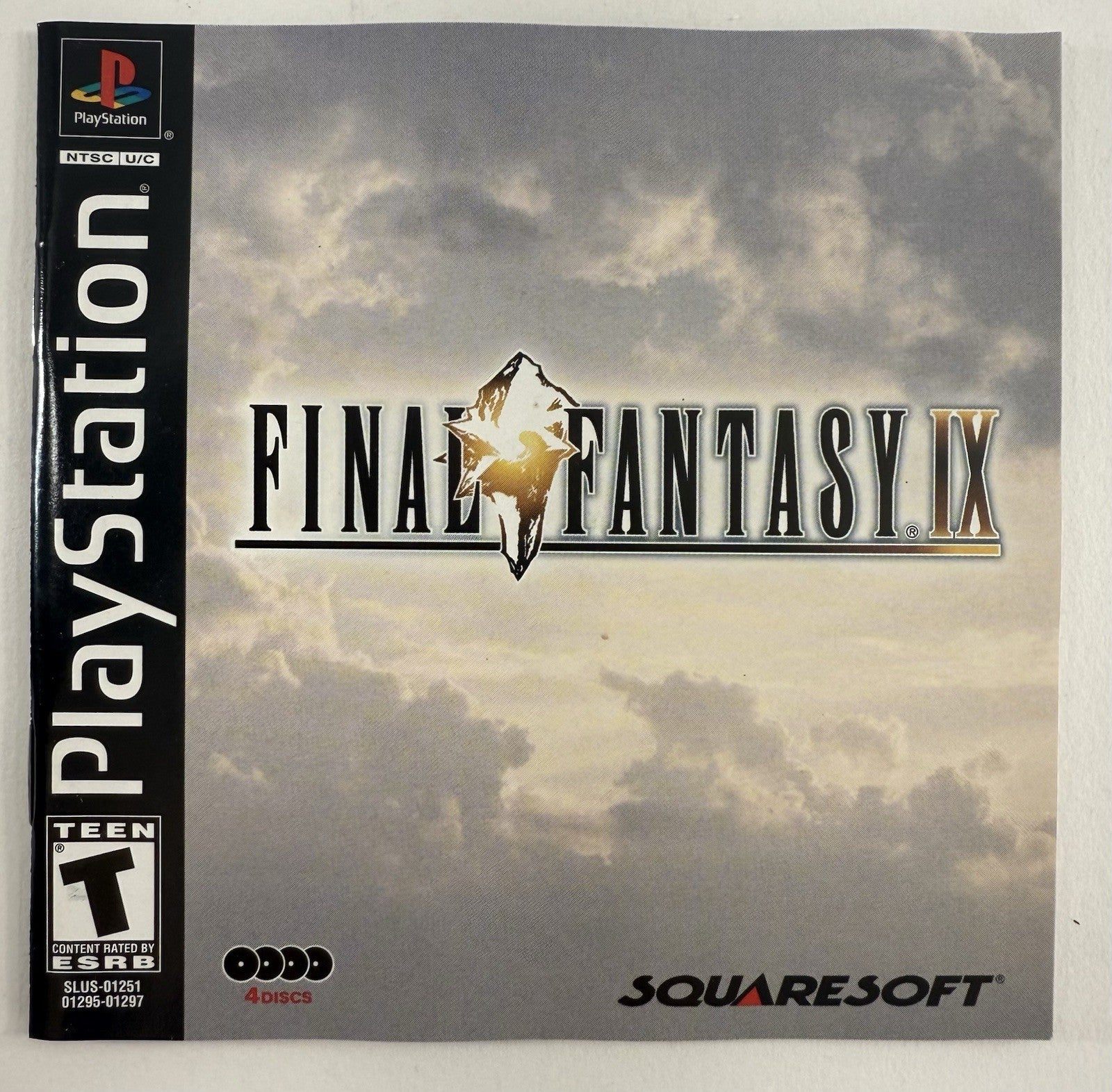 Final Fantasy IX (Sony PlayStation, 2000) Discs Case Manual Insert - Tested