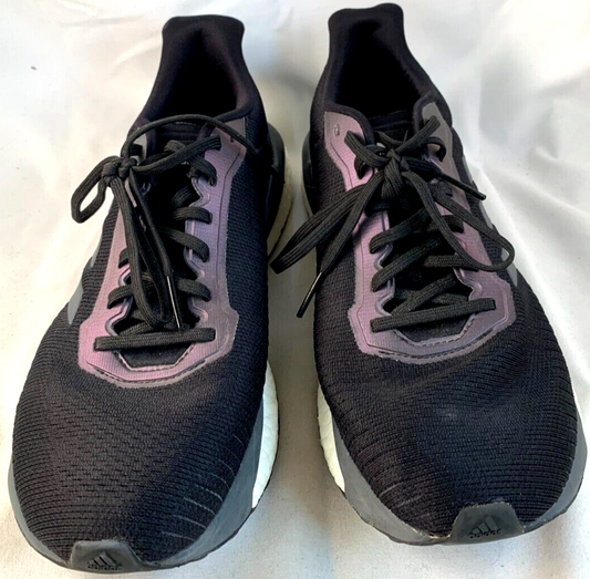 Adidas US Size 10 Mens' Solar Drive Black and Purple Running Sneakers