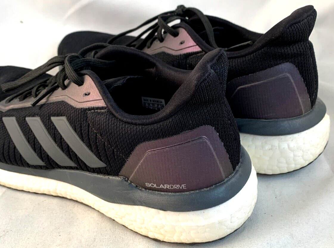 Adidas US Size 10 Mens' Solar Drive Black and Purple Running Sneakers
