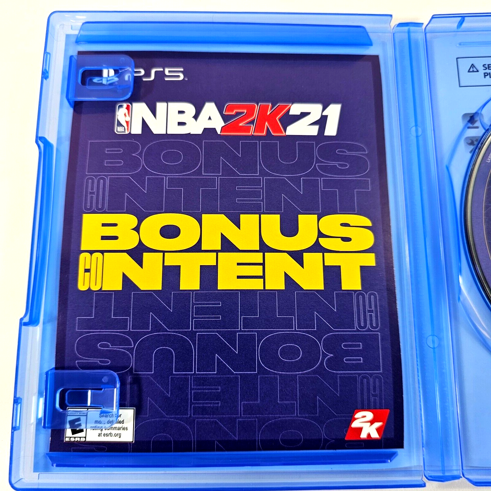 NBA 2K21 (Sony PlayStation 5, 2020) Game Case Insert - Tested