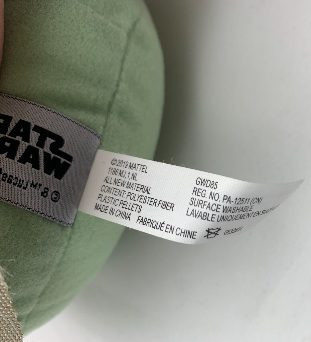Mattel 2019 Star Wars: The Mandalorian 12" "Baby Yoda" Grogu Plush