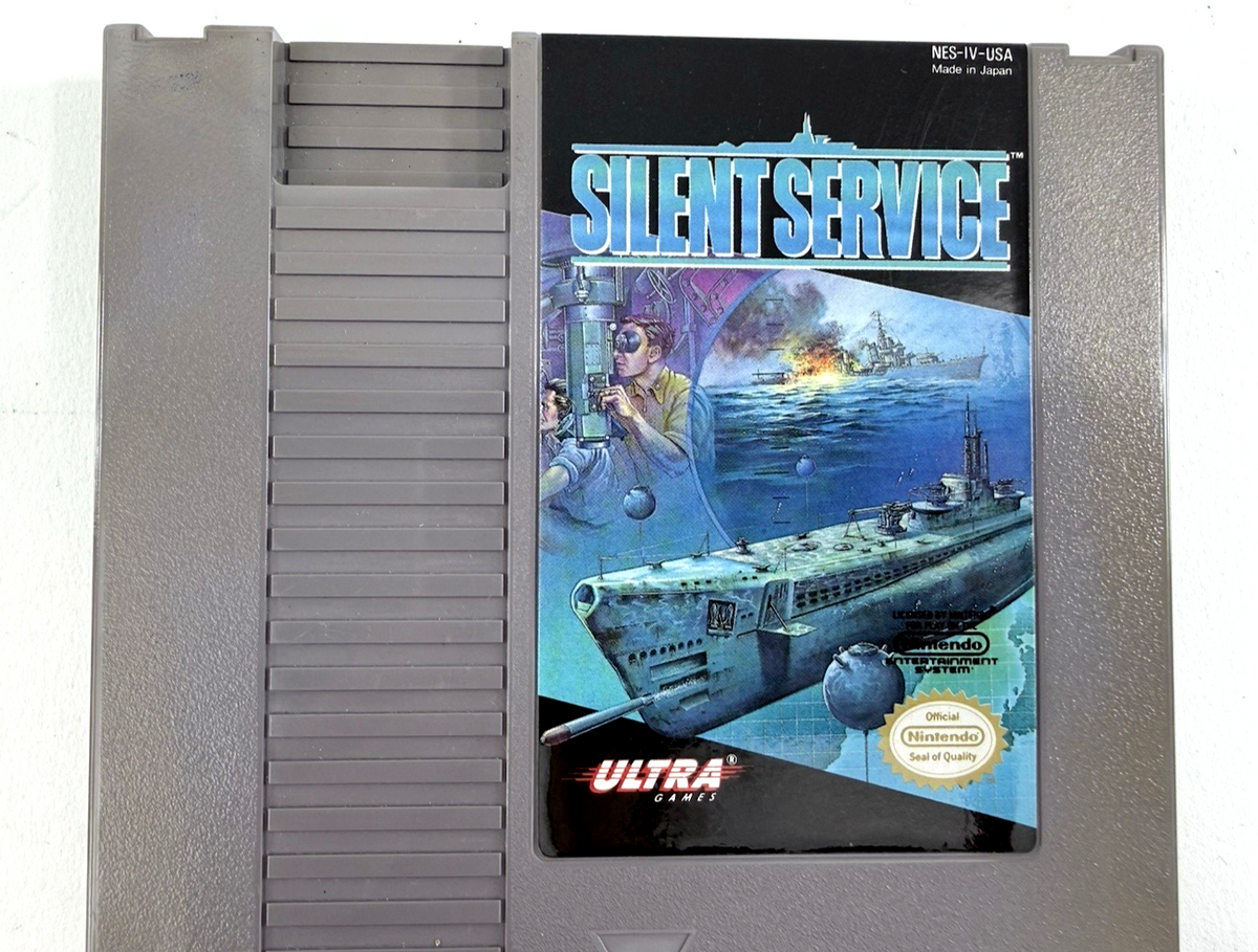 Silent Service (Nintendo Entertainment System, 1989) Game and Manual - Tested