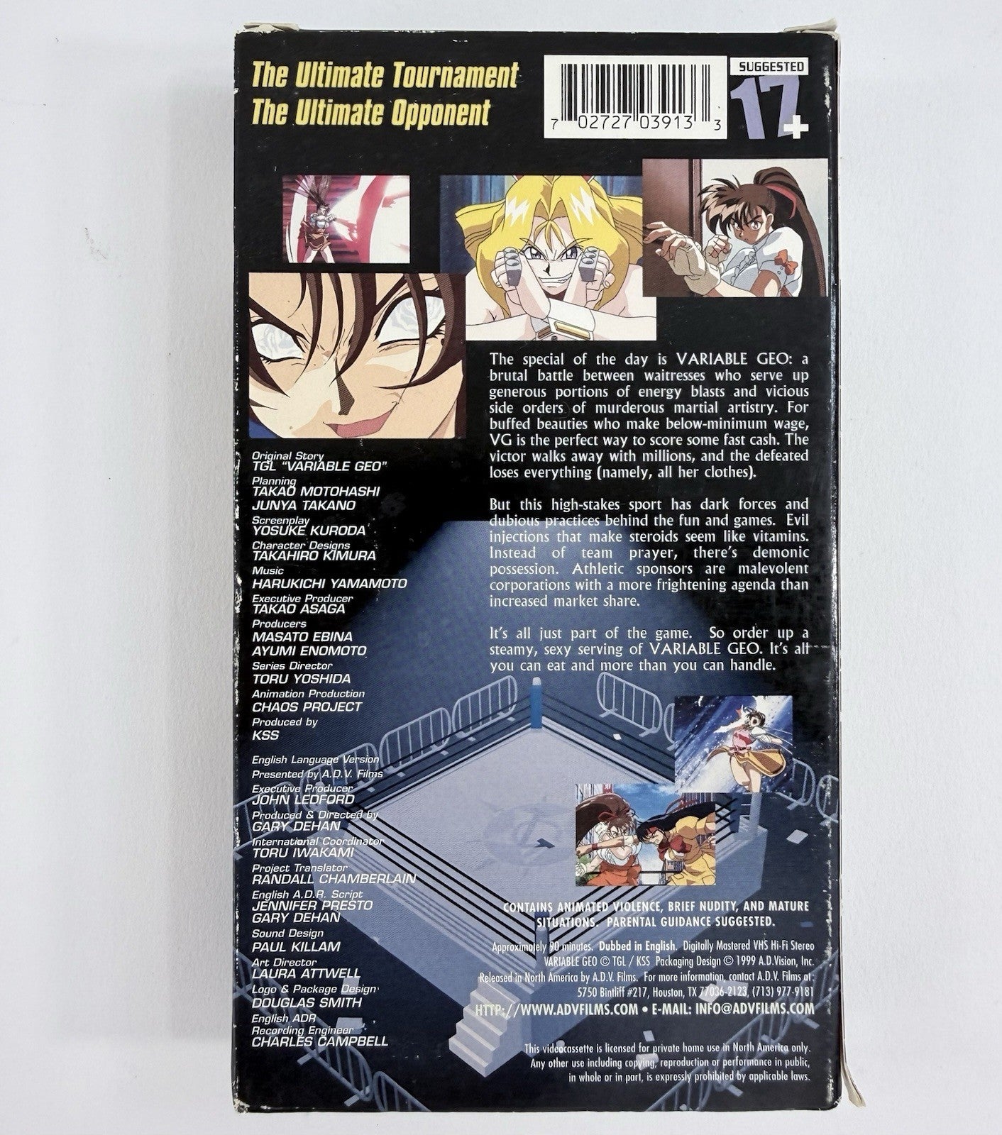 Variable Geo (VHS, 1999) ADV Films English-Dubbed Anime- Tested and Working