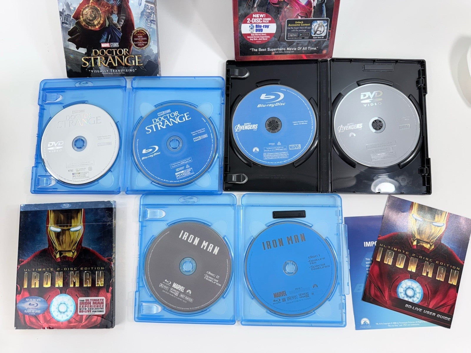Marvel MCU 16 Film Collection (Blu-ray/DVD) Blade Trilogy, X-Men, and More
