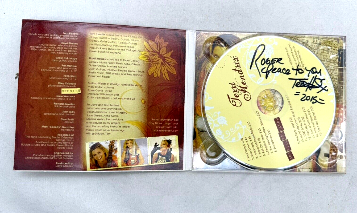 Cry Till You Laugh by Terri Hendrix (CD, 2010) Signed Copy