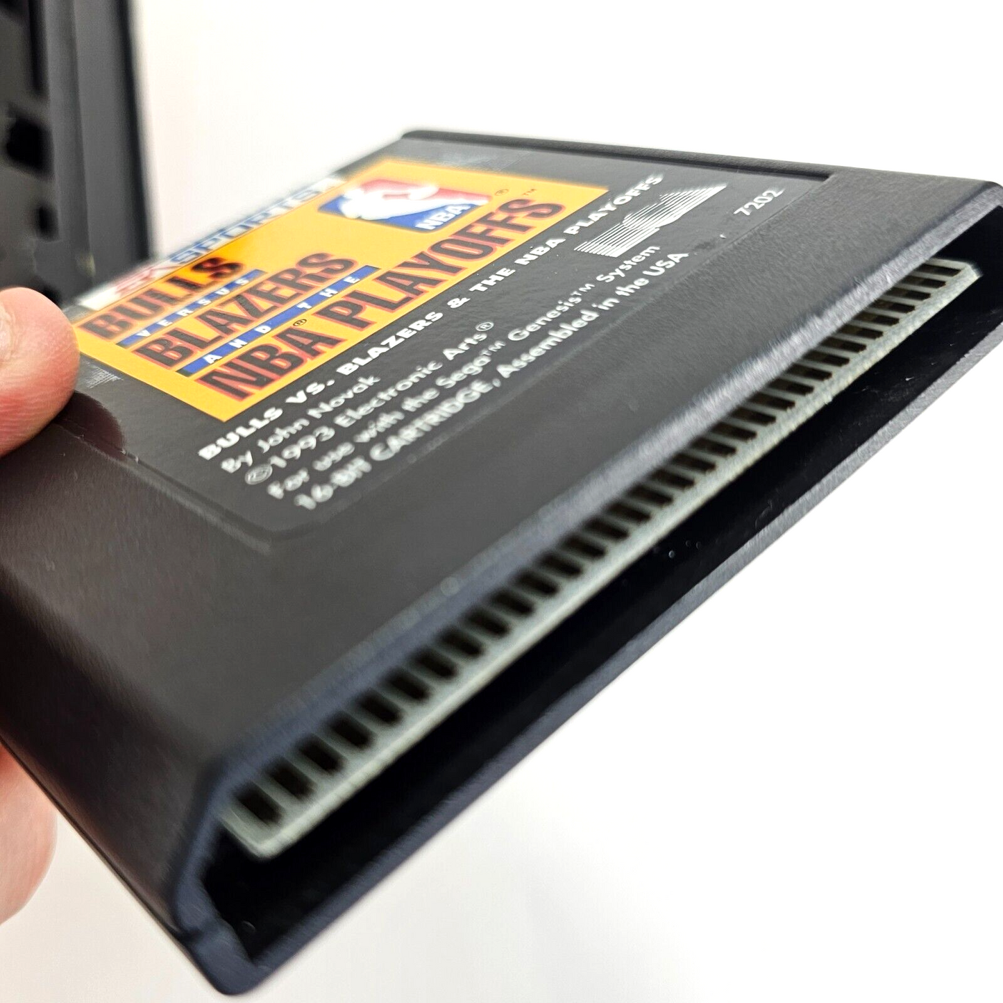 Bulls vs. Blazers and the NBA Playoffs (Sega Genesis, 1993) Game & Case - Tested