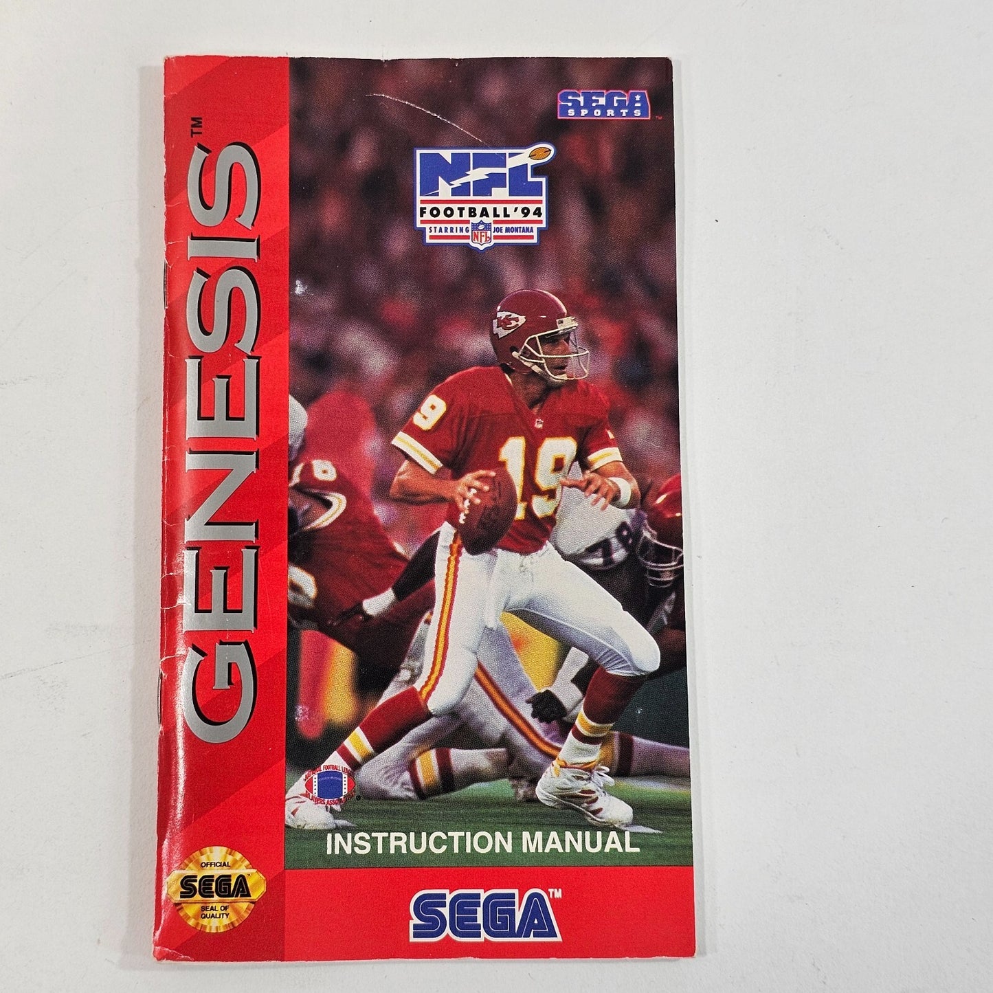 NFL Football '94 Starring Joe Montana (Sega Genesis, 1993) Game Case Manual