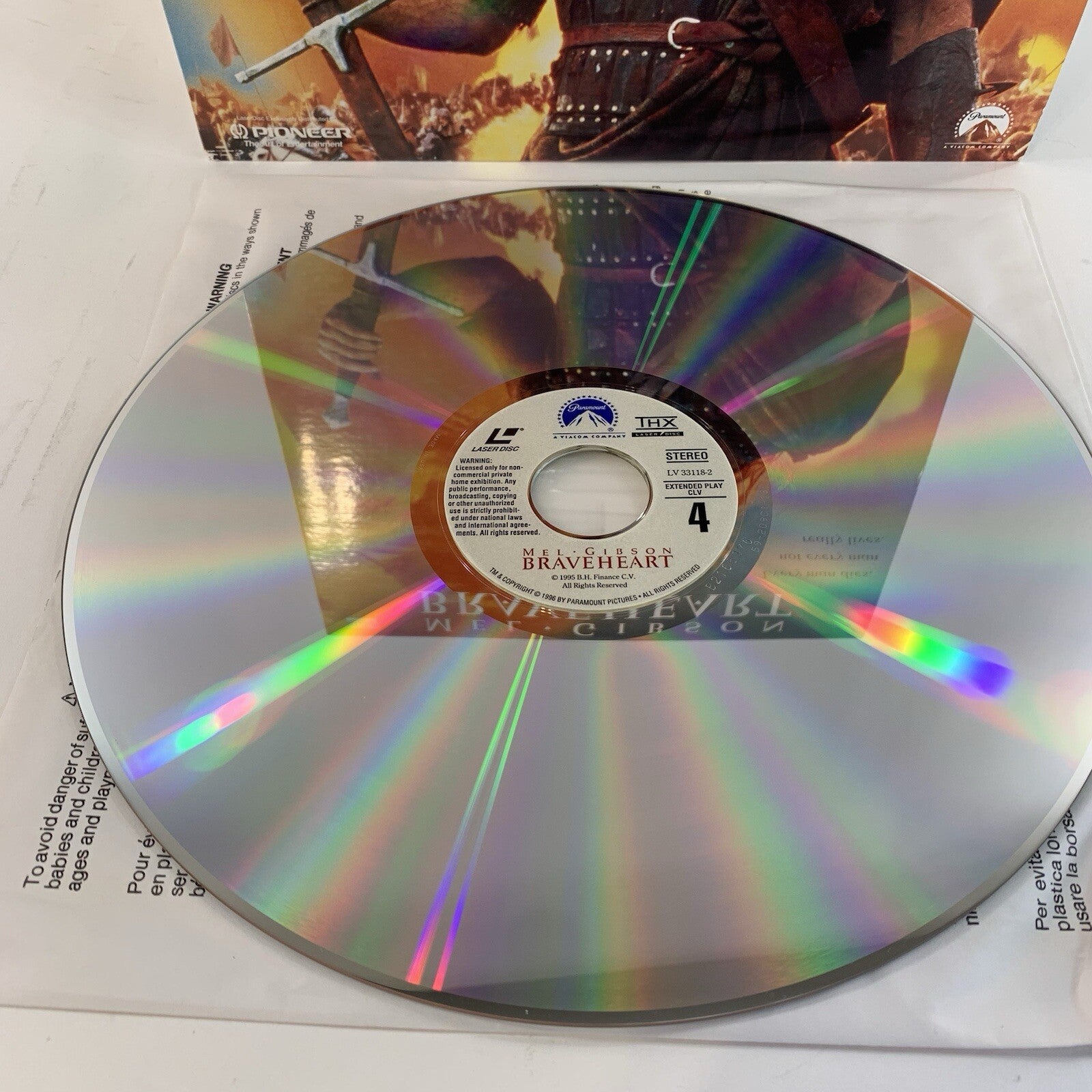 Braveheart (Widescreen Laserdisc CLV, 1995) Tested and Working