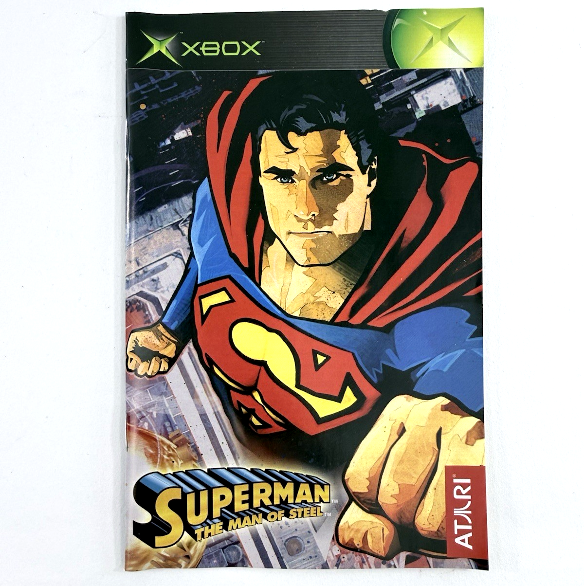 Superman: The Man of Steel (Xbox, 2002) Game Case Manual Insert - Tested