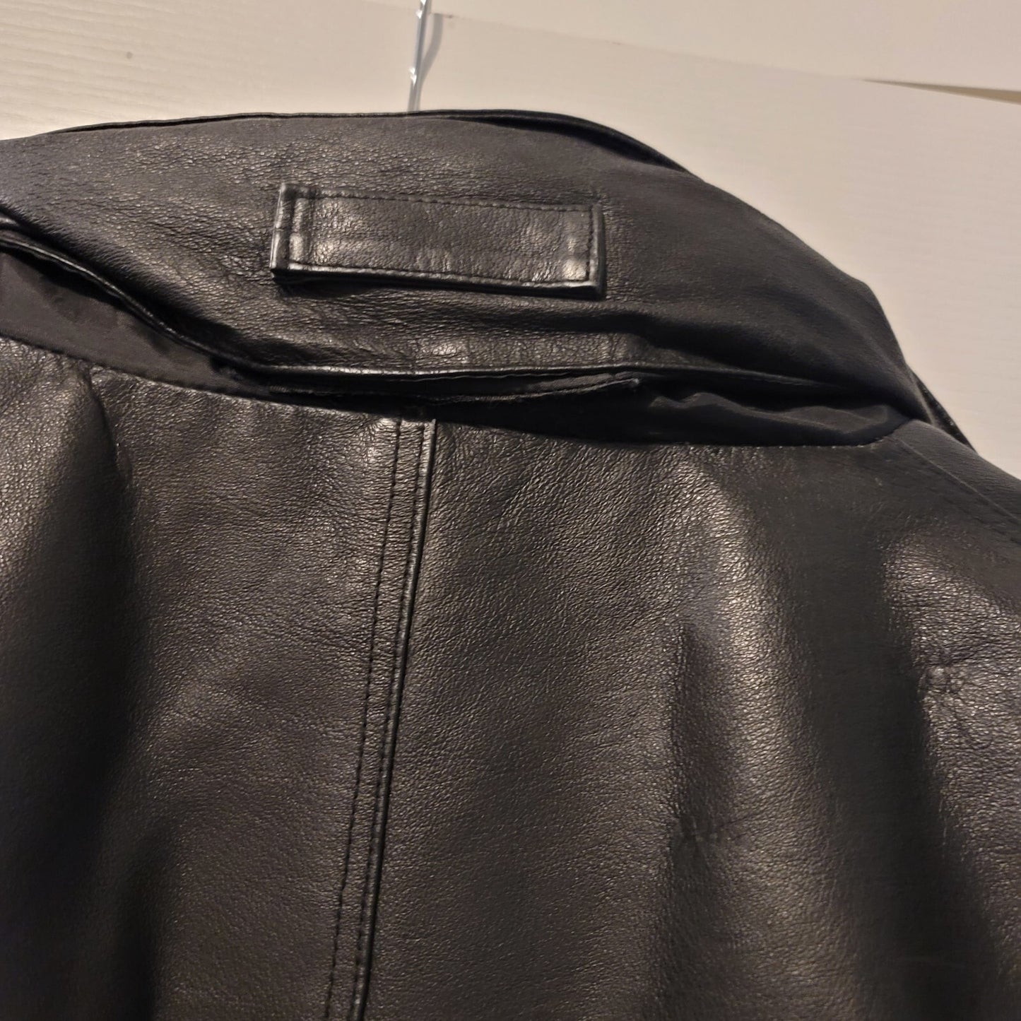 John Ashford Black Leather Men's Coat Size XL  RN18711