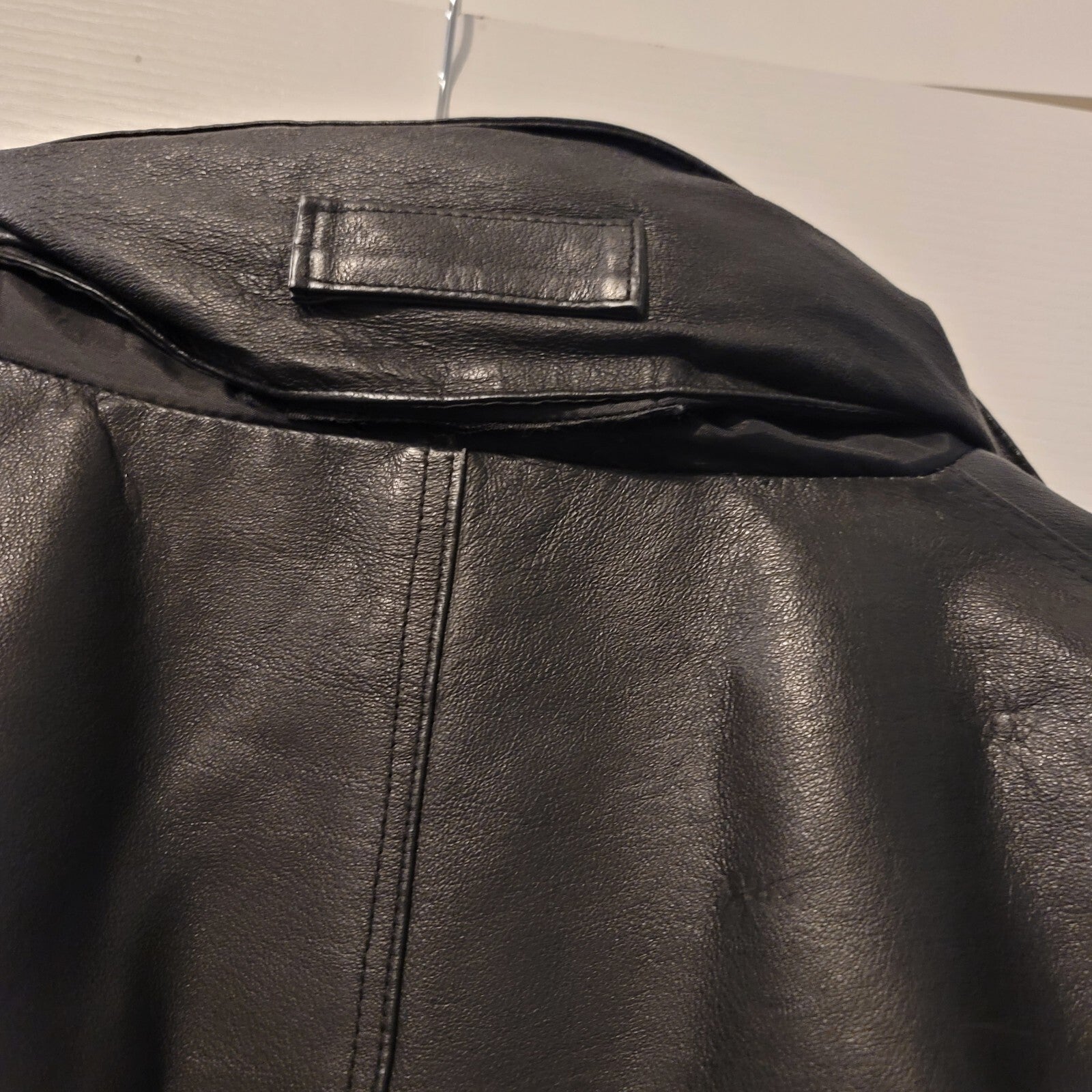 John Ashford Black Leather Men's Coat Size XL  RN18711