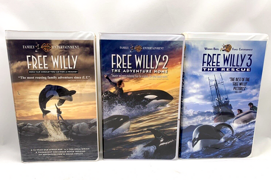 Free Willy (VHS Trilogy, Clamshell) Free Willy 2/ Free Willy 3