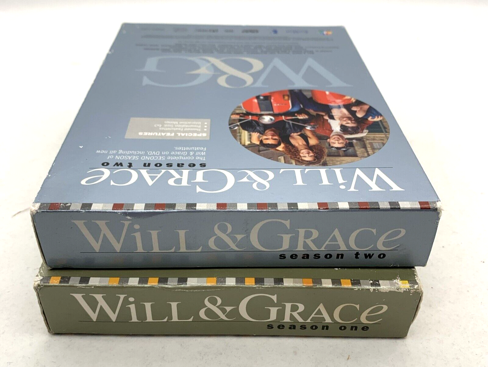 Will & Grace - Season 1 (DVD TV Box Set Bundle, 8-Discs) and Season 2 - Tested
