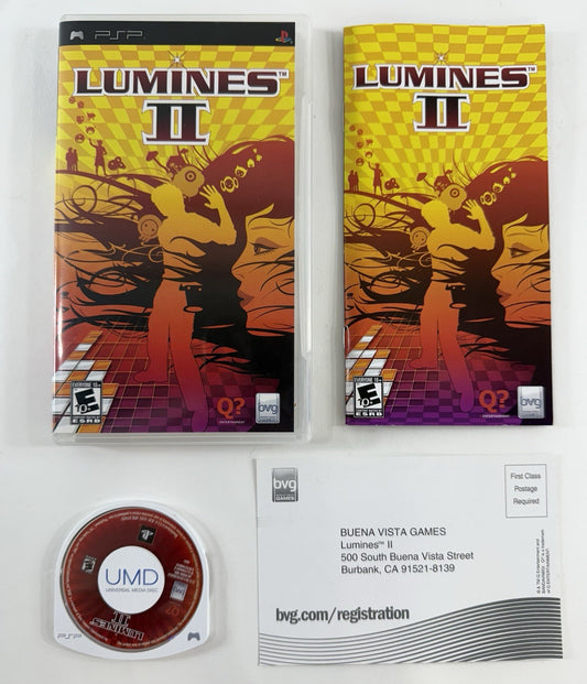 Lumines II (Sony PSP, 2006) Game, Case, Manual, Registration Card - Tested