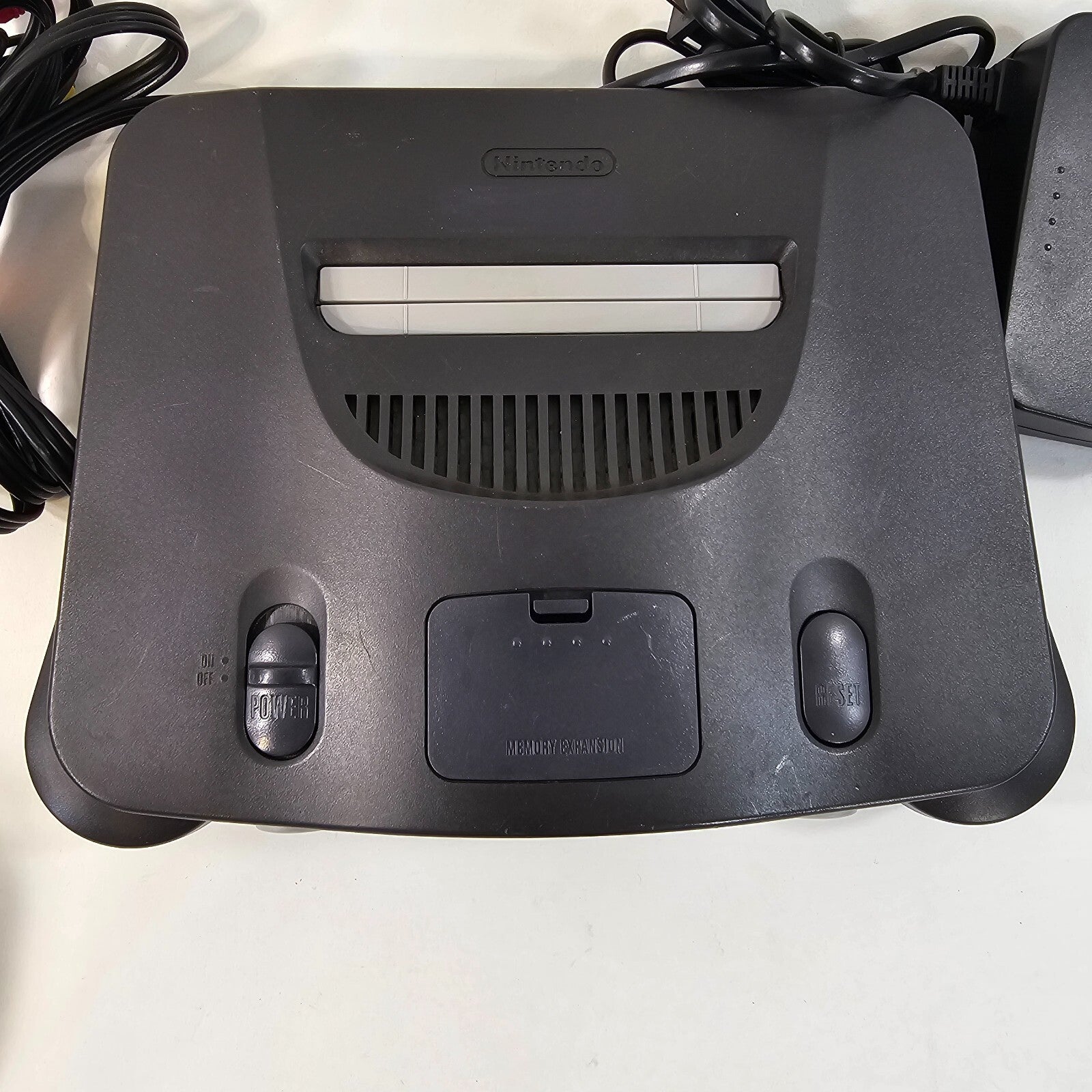 Nintendo 64 System 32MB Home Console NUS-001 - Two Controllers - Cords - TESTED