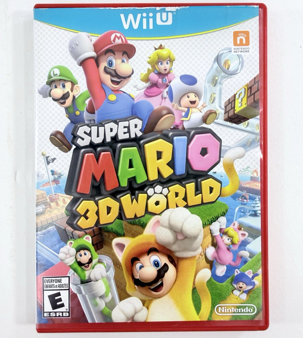 Super Mario 3D World (Nintendo Wii U, 2013) Game, Case, Manual - Tested