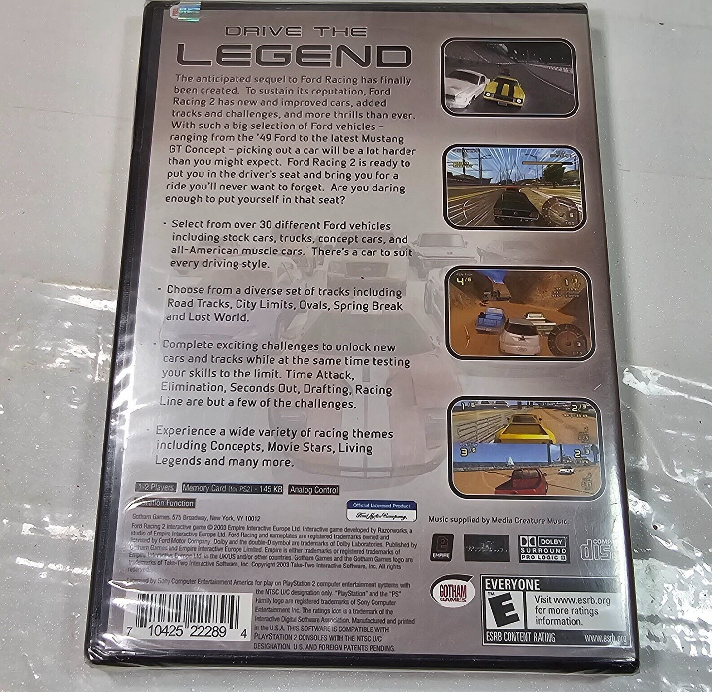 Ford Racing 2 (Sony PlayStation 2, 2003) New, Factory Sealed