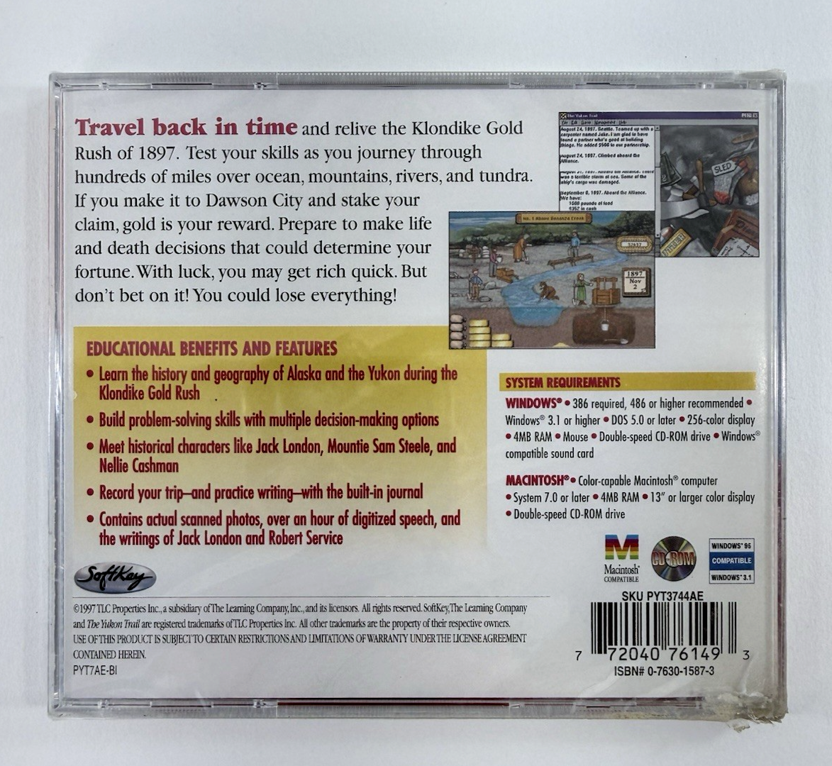The Yukon Trail (PC, 1997) Windows 3.1/95 Macintosh - New, Factory Sealed
