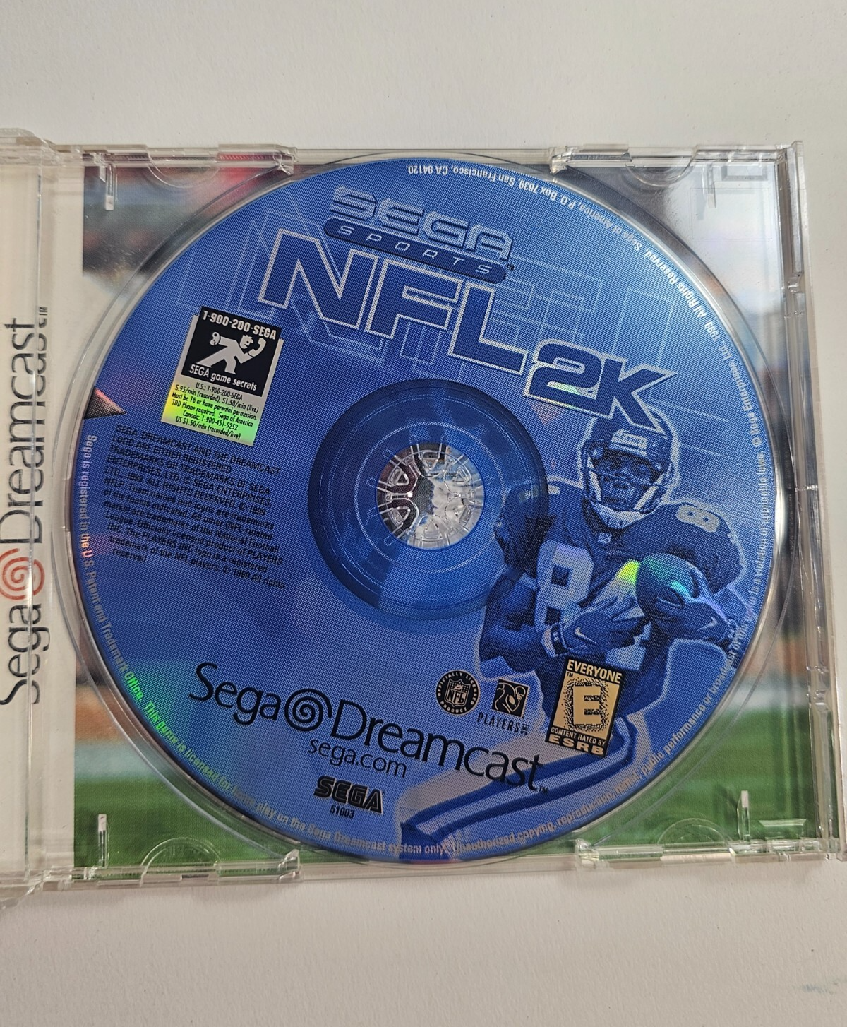 NFL 2K (Sega Dreamcast, 1999) Game Case Manual - Tested and Working