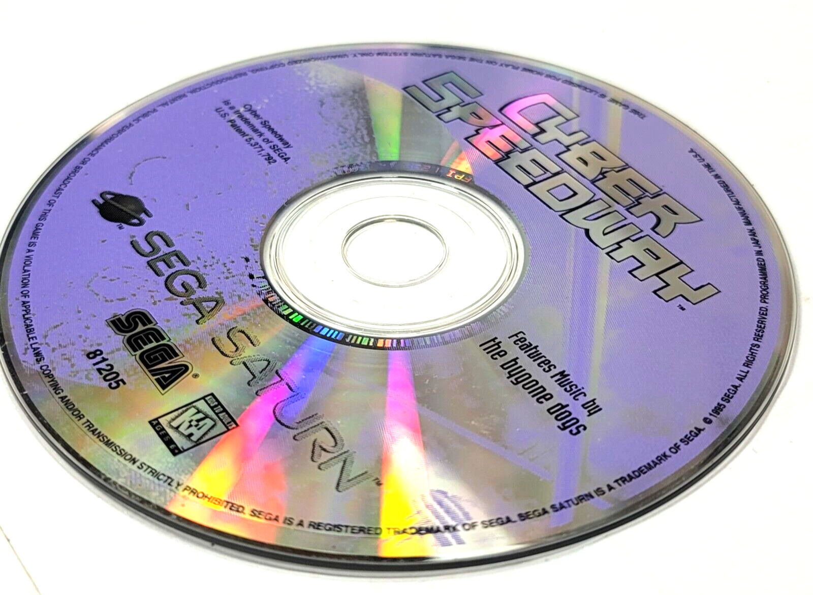 Cyber Speedway (Sega Saturn, 1995) Game Disc - Tested and Working