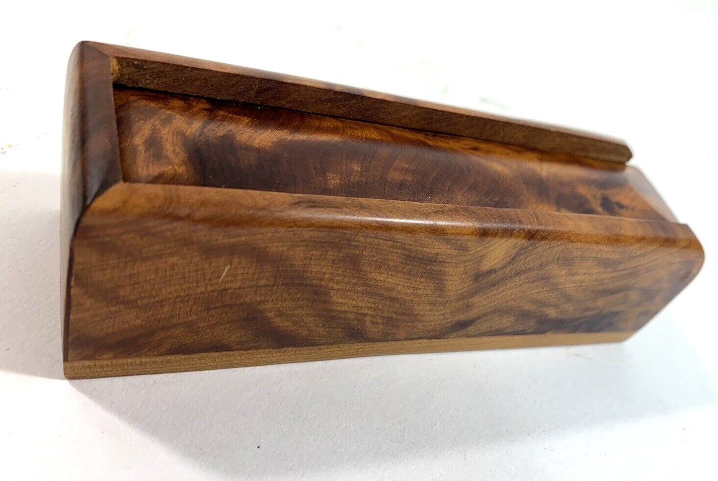 Hand Carved Wooden Dice in Custom Storage Box - Read