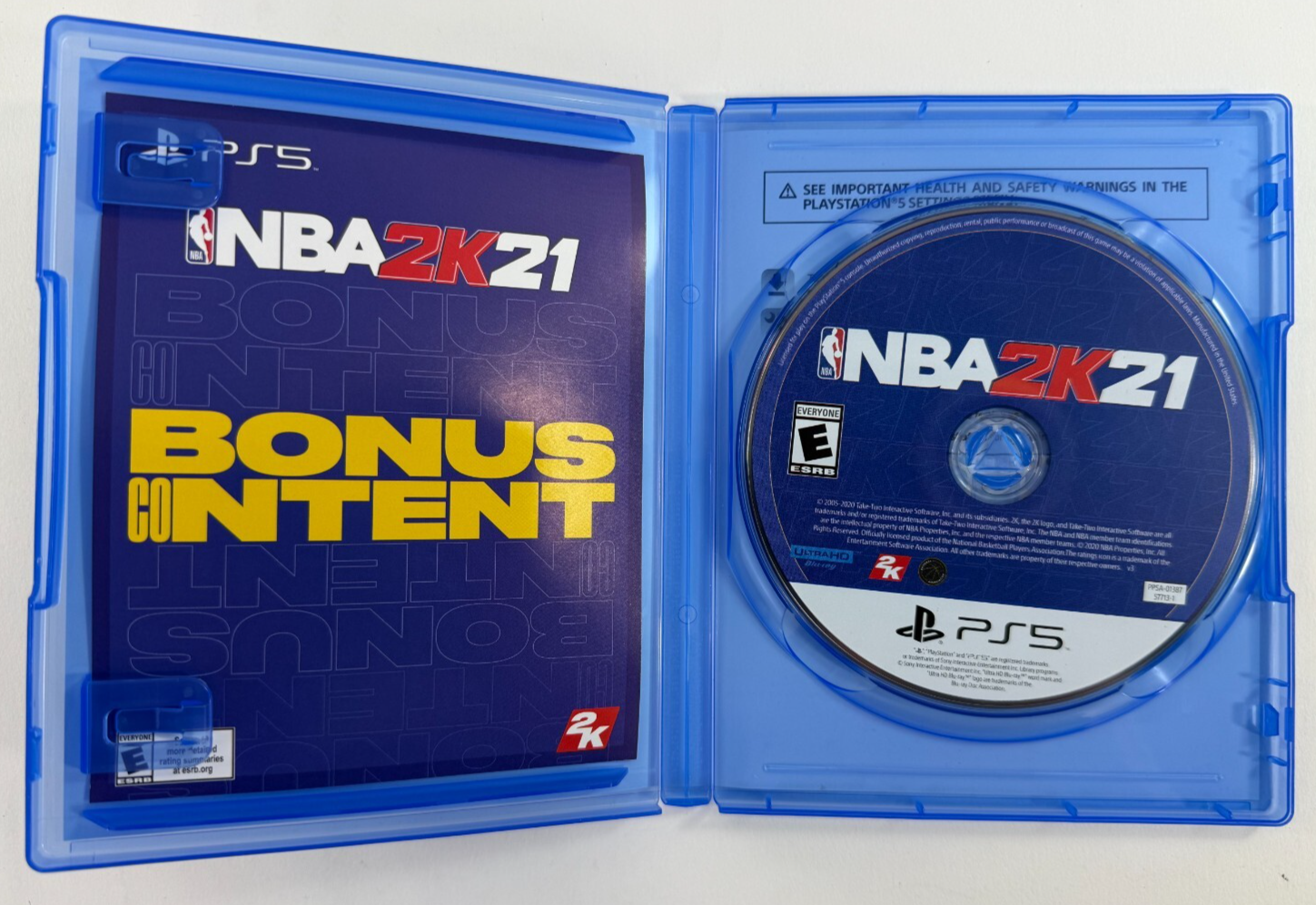 NBA 2K21 (Sony PlayStation 5, 2020) Game Case & Insert