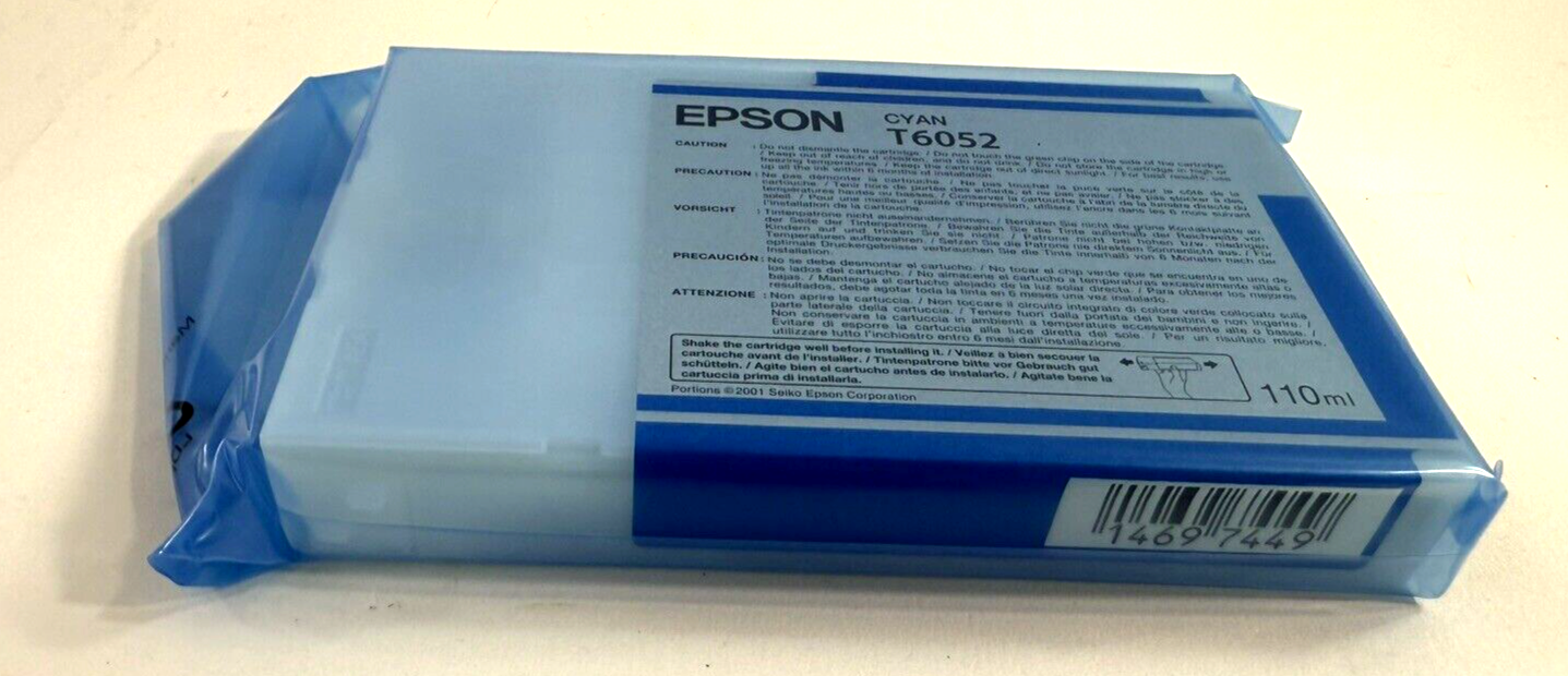 Epson T6052 Cyan Cartridge (for Stylus 4800/4880) New, Sealed (Exp 10/2013)