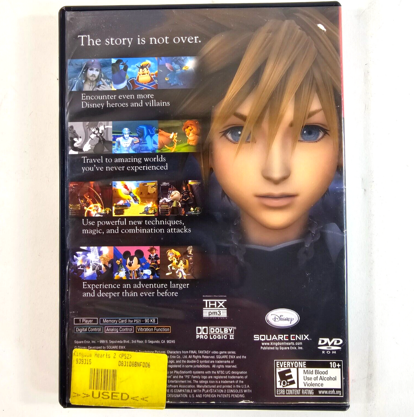 Kingdom Hearts II (PlayStation 2, 2006) Game and Case - Greatest Hits