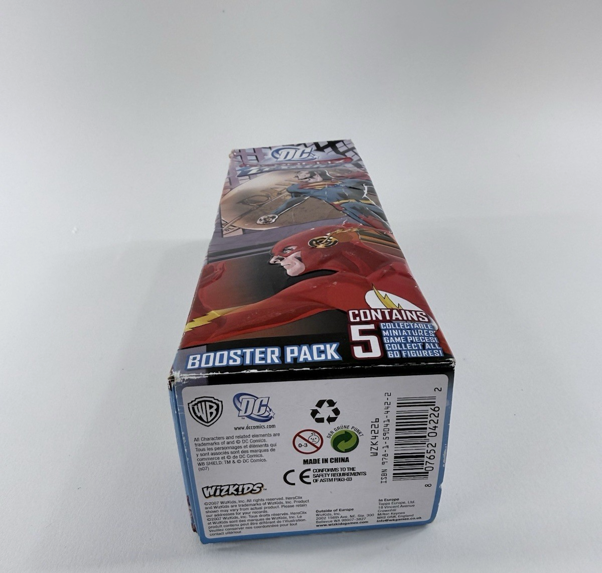 DC 2007 HeroClix Justice League Booster Pack (Set of 5+1) w/Box, Cards, Token