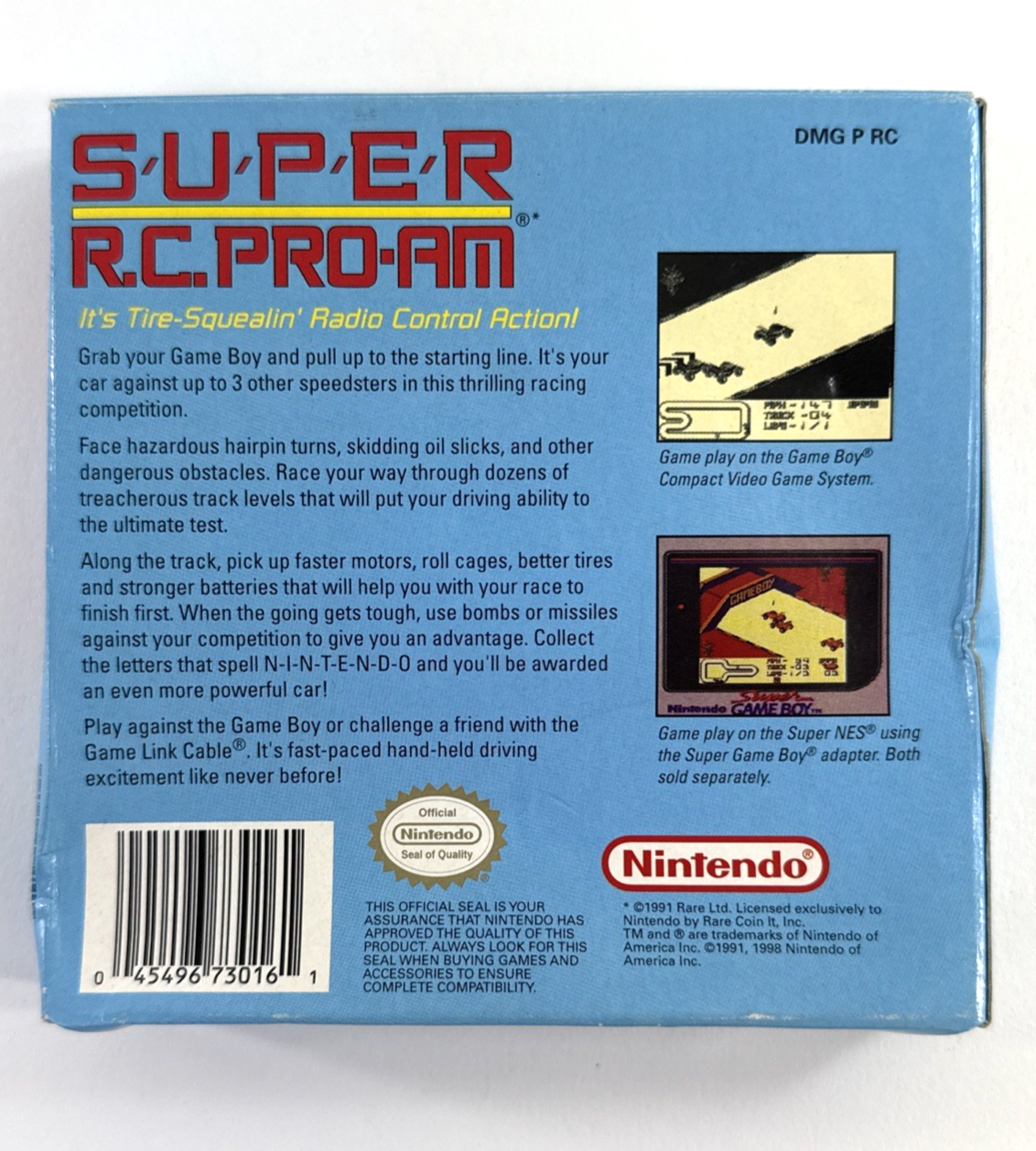 Super R.C. PRO-AM (Nintendo GameBoy, 1998) Game Box Manual Inserts -  Tested