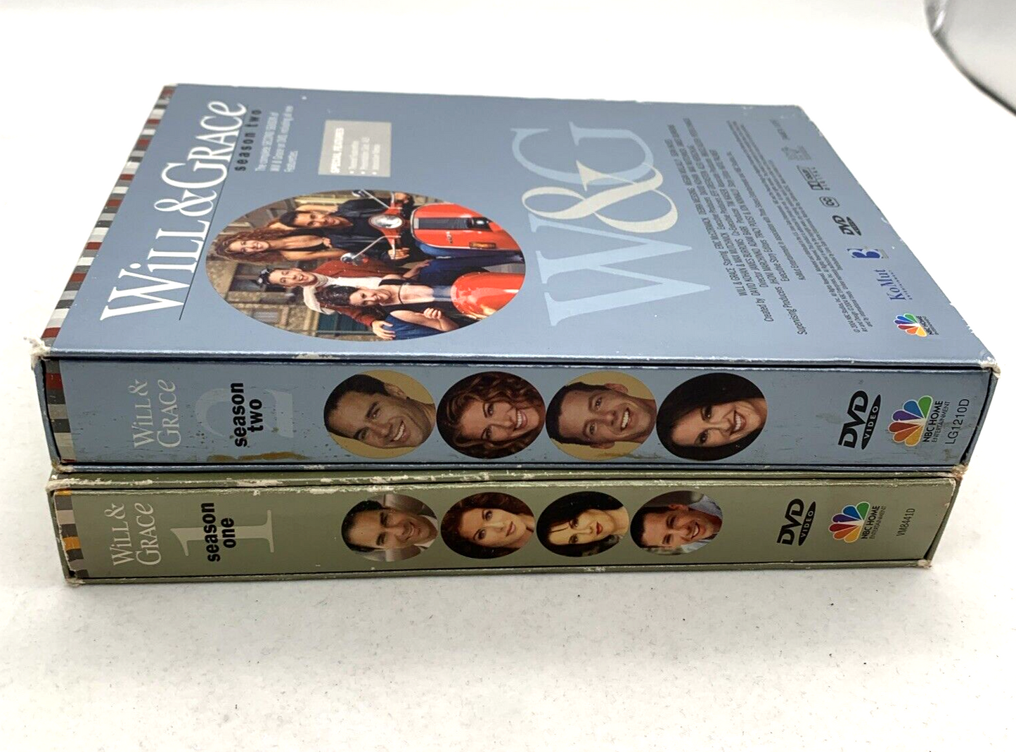 Will & Grace - Season 1 (DVD TV Box Set Bundle, 8-Discs) and Season 2 - Tested