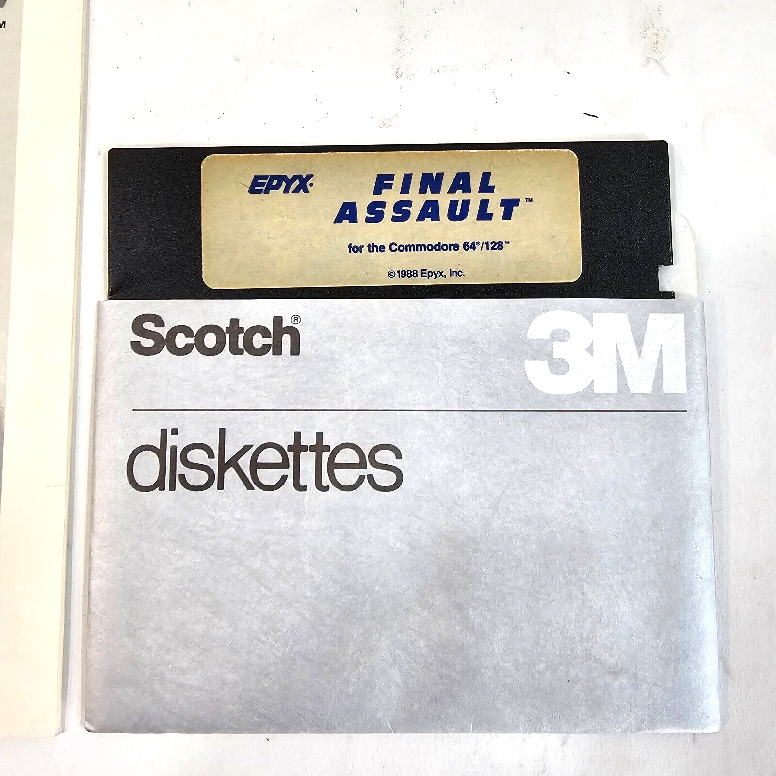 Final Assault (Commodore 64/128, 1988) Authentic Game and Manual