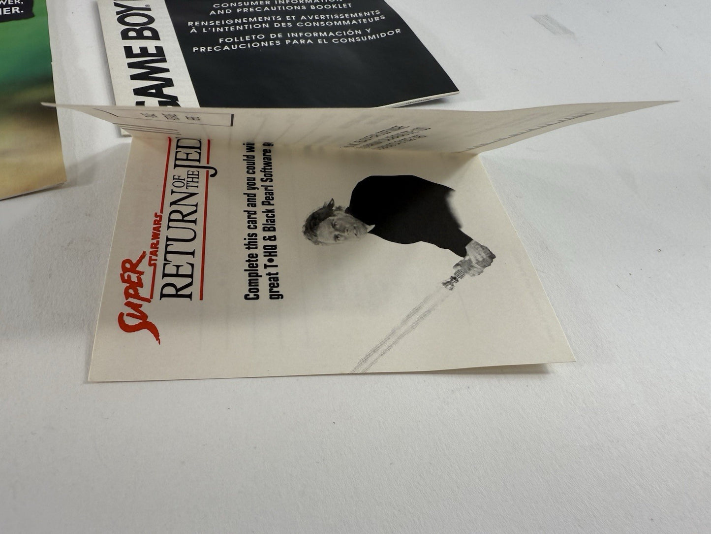 Super Star Wars: Return of the Jedi (GameBoy, 1995) Game Box Manual Inserts Reg