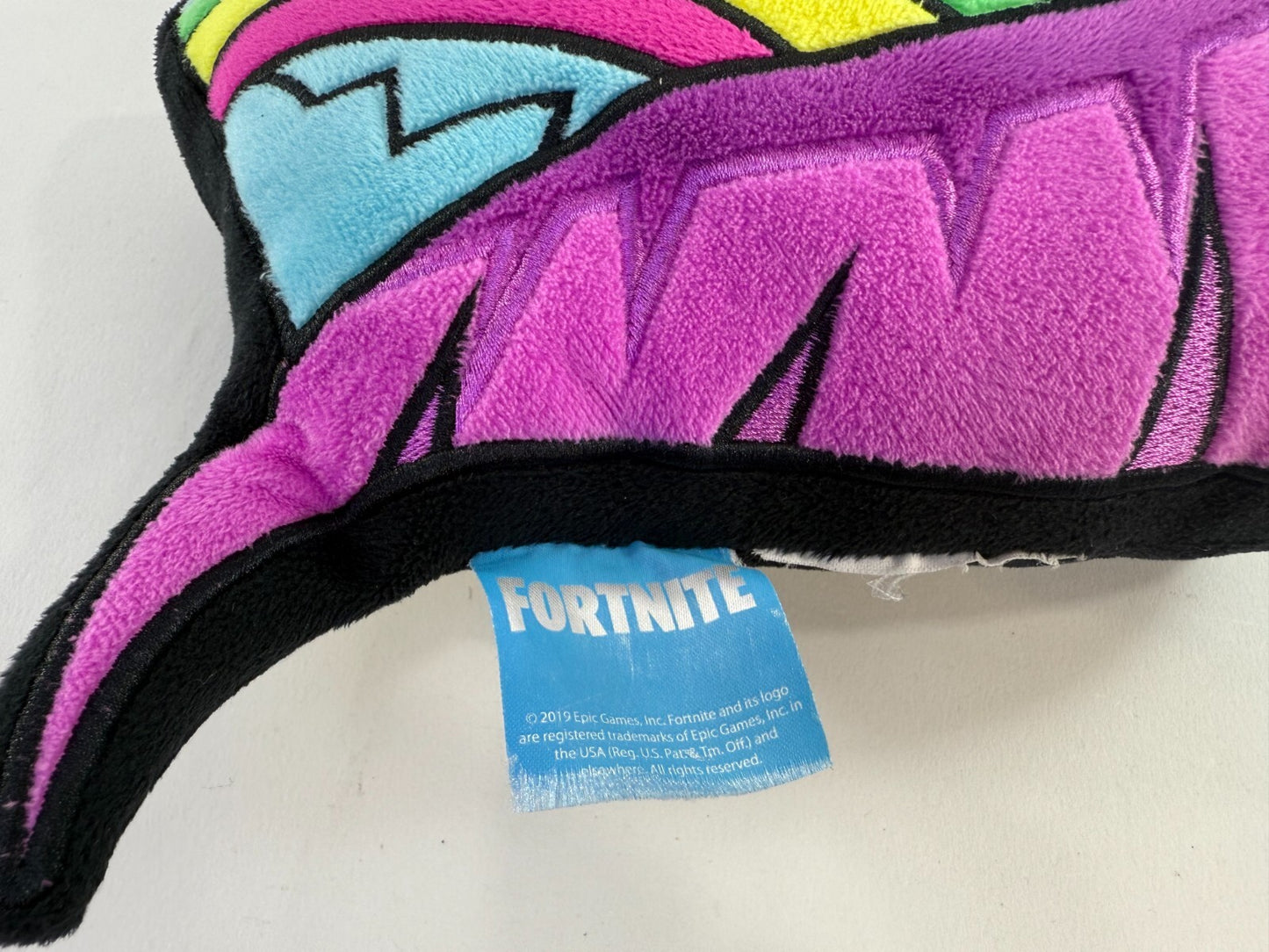 Fortnite 2019 Epic Games 12" Rainbow Unicorn Head Throw Pillow